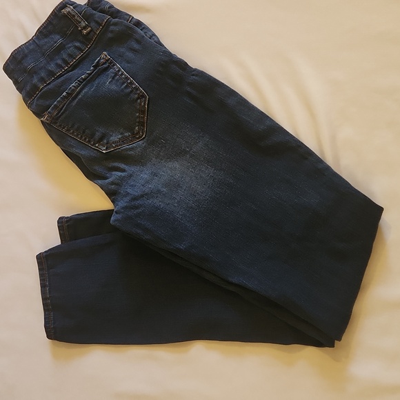 Vintage Y2K Refuge Dark Blue Distressed Skinny Jeans Women's Size 2 - Picture 15 of 16